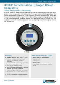 Thumbnail of document Data Sheet - XTC601-GP Binary Gas Analyzer